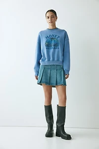 Oversized Sweatshirt with Printed Motif