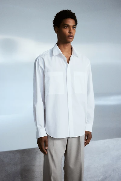 Chemise ample en popeline