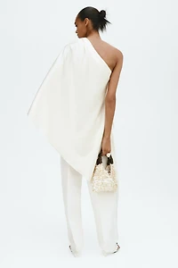 Haut asymétrique en satin