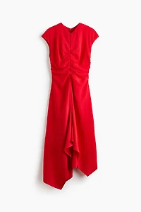 Cap-Sleeved Handkerchief Dress