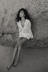 Robe de plage d'aspect crocheté