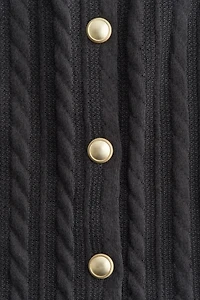 Cable-Knit-Look Cardigan