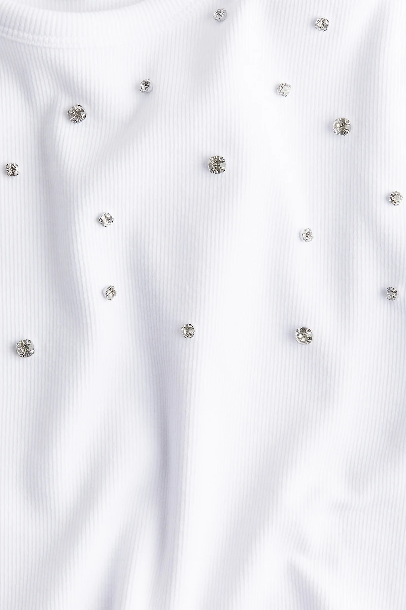 Embellished Cropped T-shirt