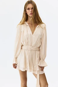 Knot-Detail Draped Dress