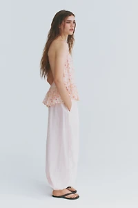 Ruffle-Trimmed Halterneck Top