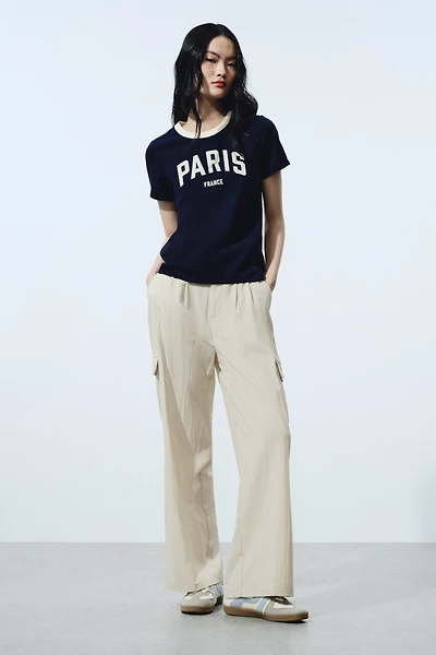 Wide-Leg Cargo Pants