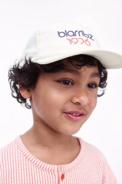 Cotton Twill Cap with Embroidered Motif