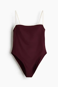 Padded-Cup High-Leg Swimsuit