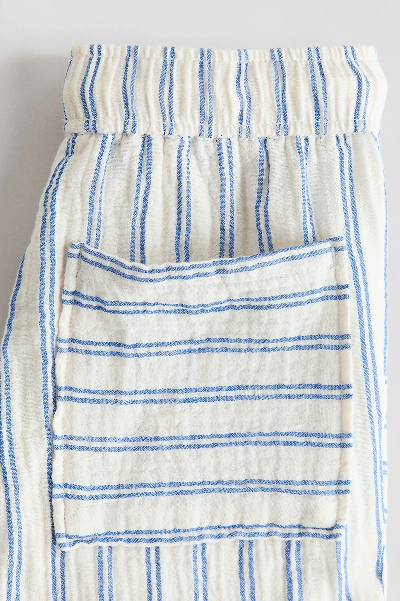 Pantalon à cordon en mousseline