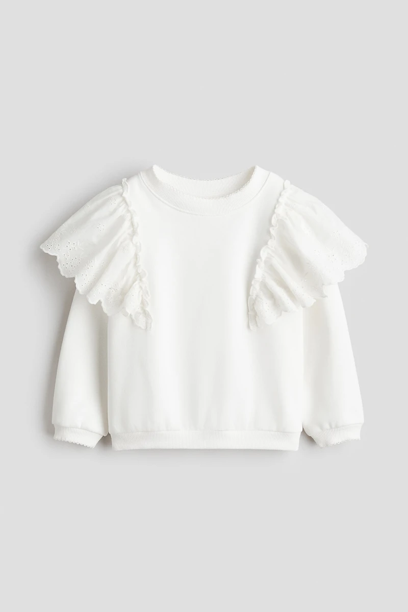Ruffle-Trimmed Sweatshirt