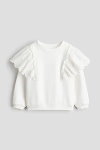 Ruffle-Trimmed Sweatshirt