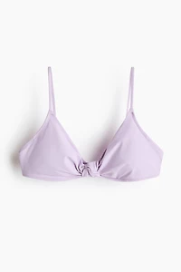 Knot-Detail Padded Bikini Top