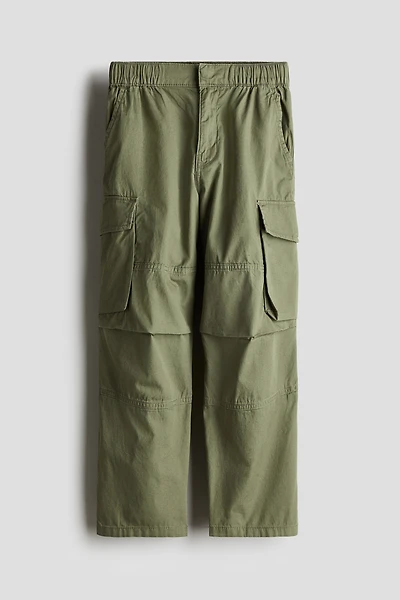 Cotton Canvas Parachute Pants