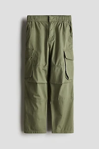 Cotton Canvas Parachute Pants