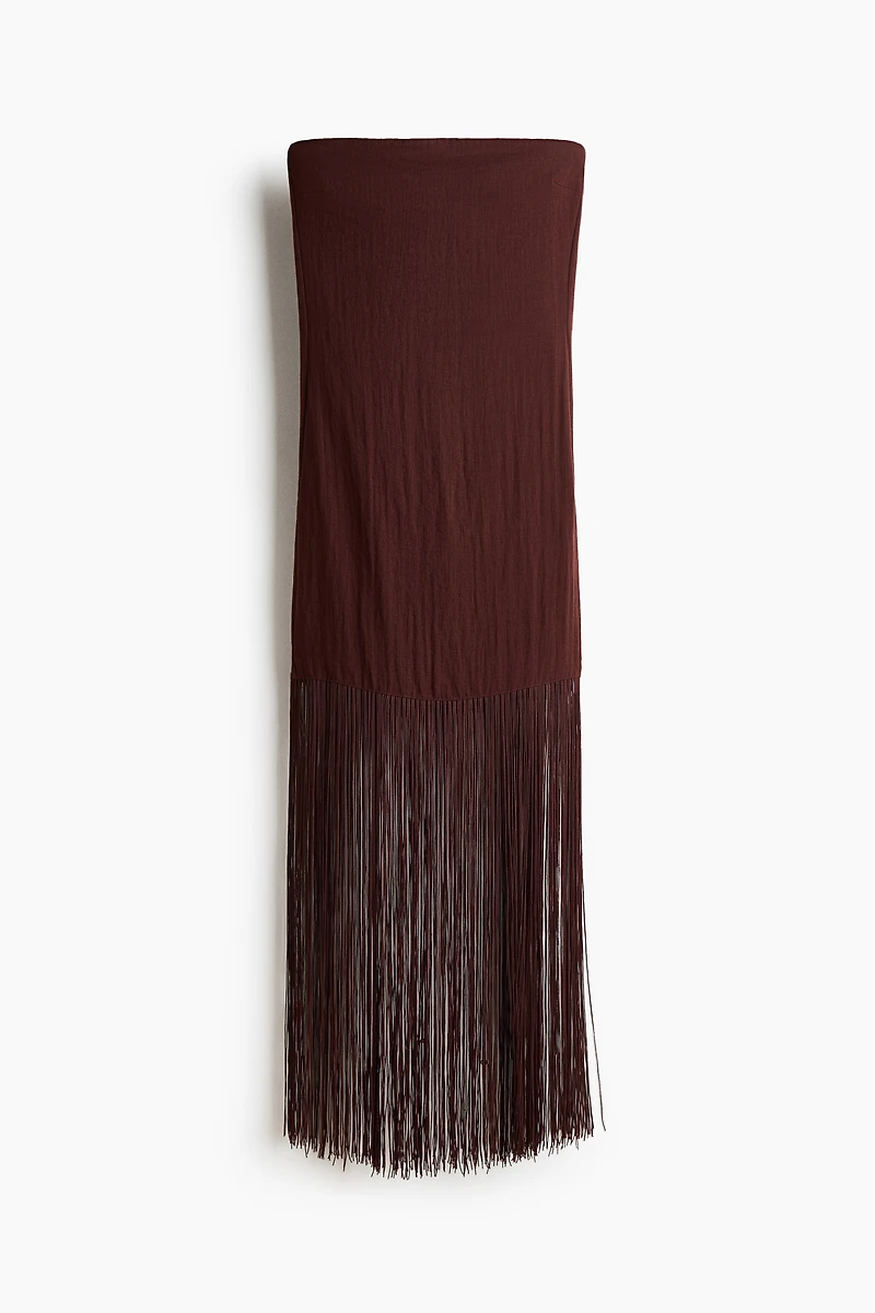Bandeau Dress with Fringe