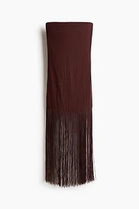 Bandeau Dress with Fringe