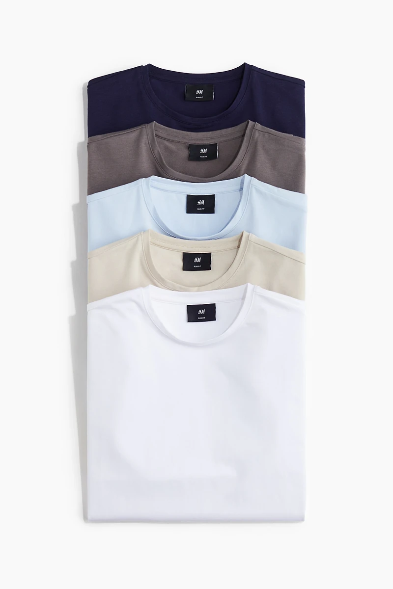 5-pack Slim Fit T-shirts