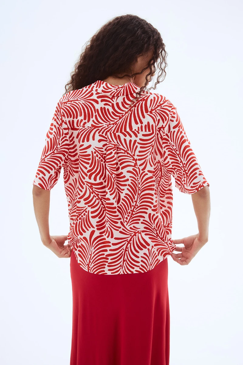 Chemise en viscose froissée