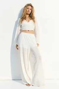 Lace-Look Pull-On Pants