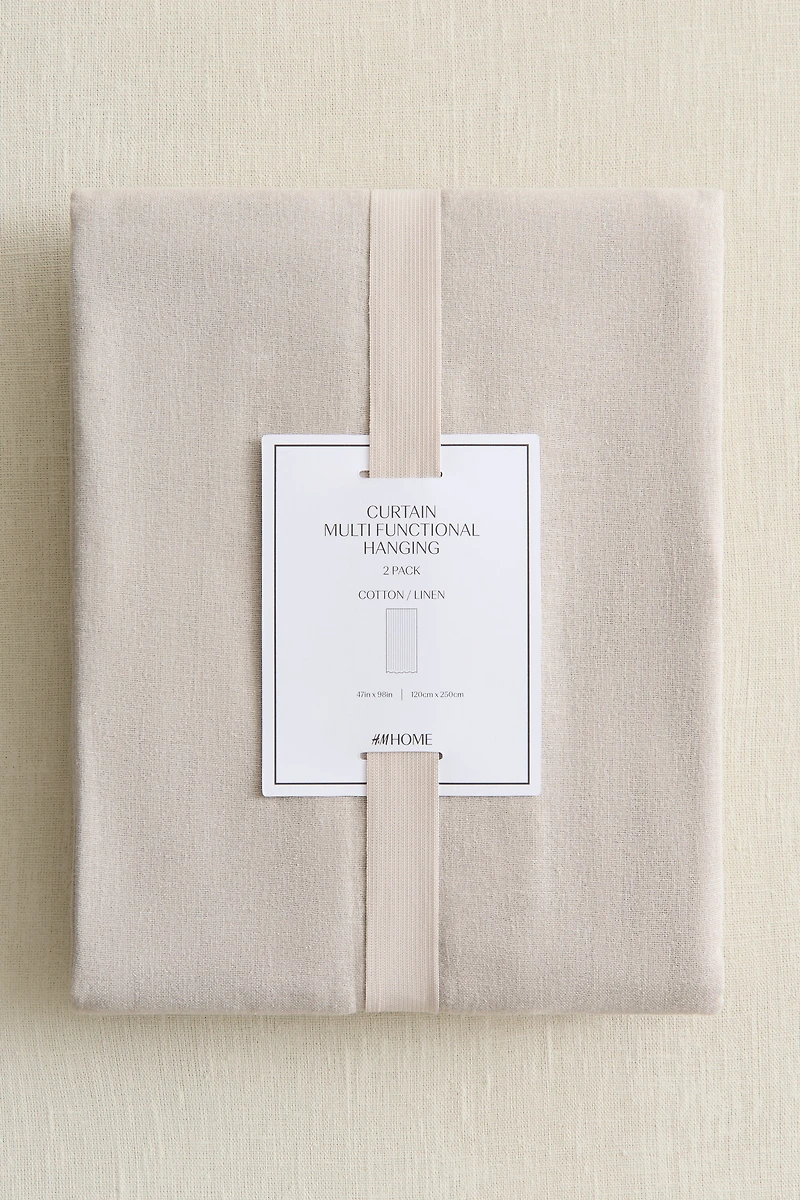 2-Pack Linen-Blend Curtain Panels