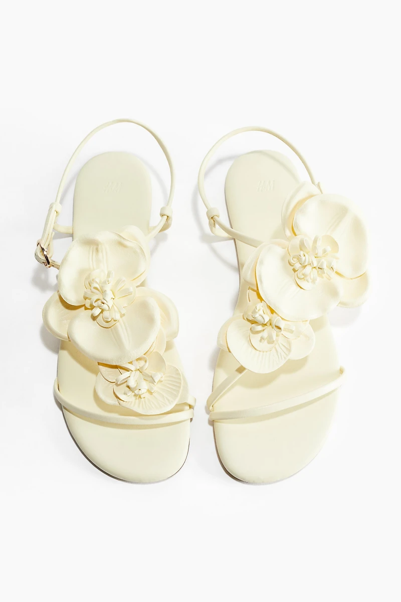 Appliquéd Strappy Sandals