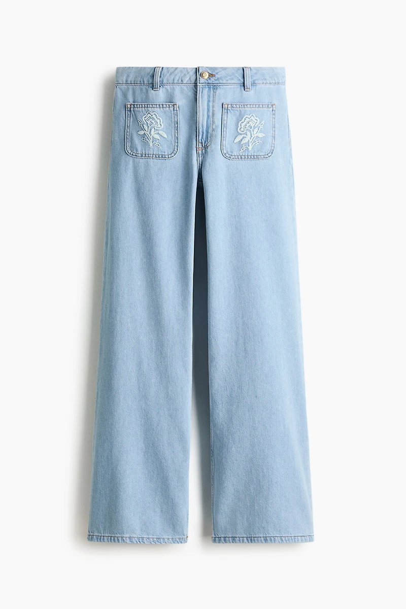 Wide-Leg Regular Waist Jeans