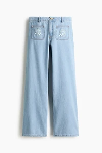 Wide-Leg Regular Waist Jeans