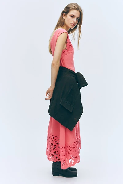 Dress with Eyelet Embroidery