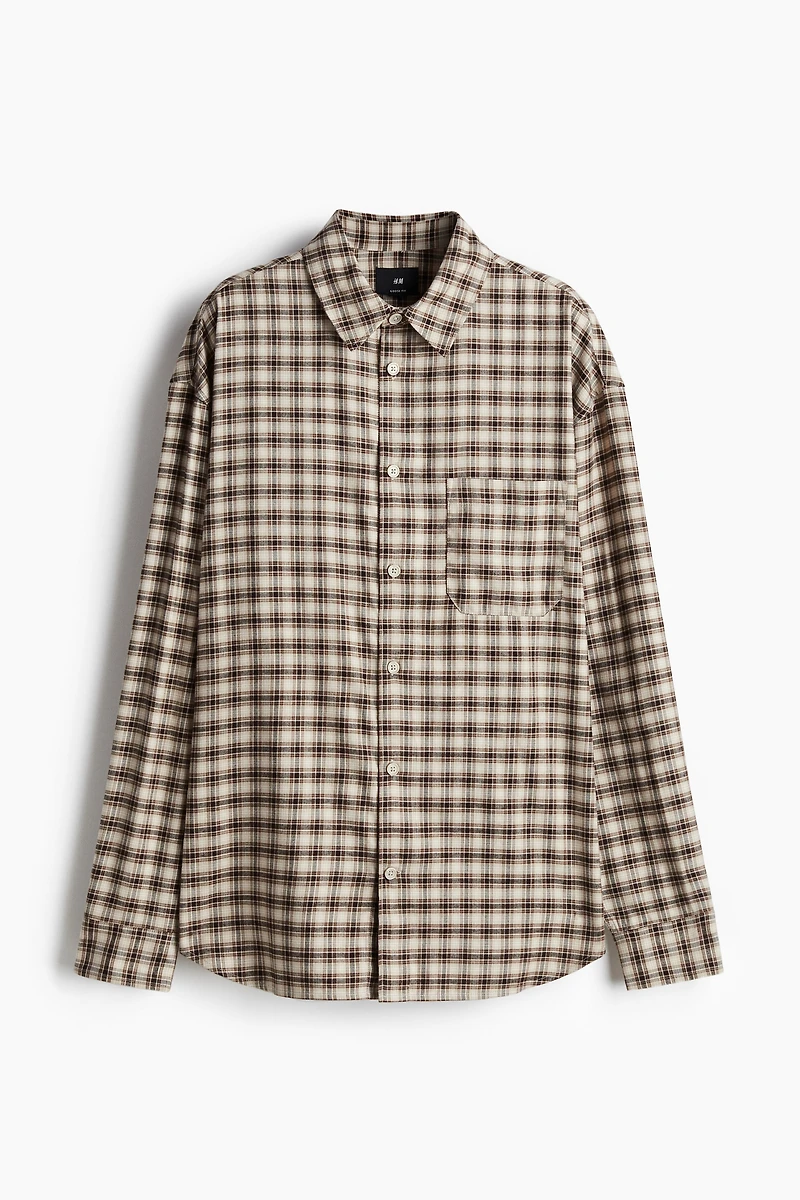 Chemise ample en flanelle