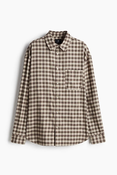 Loose Fit Flannel Shirt