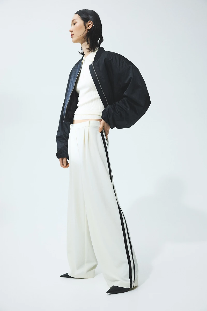 Rib-Knit Top with Collar