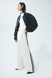 Rib-Knit Top with Collar