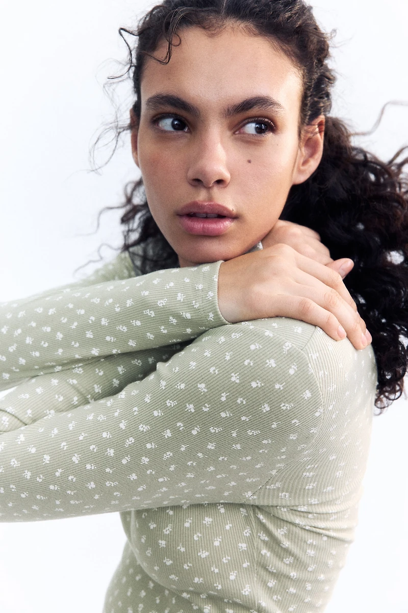 Picot-Trimmed Cotton Top