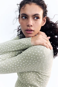 Picot-Trimmed Cotton Top