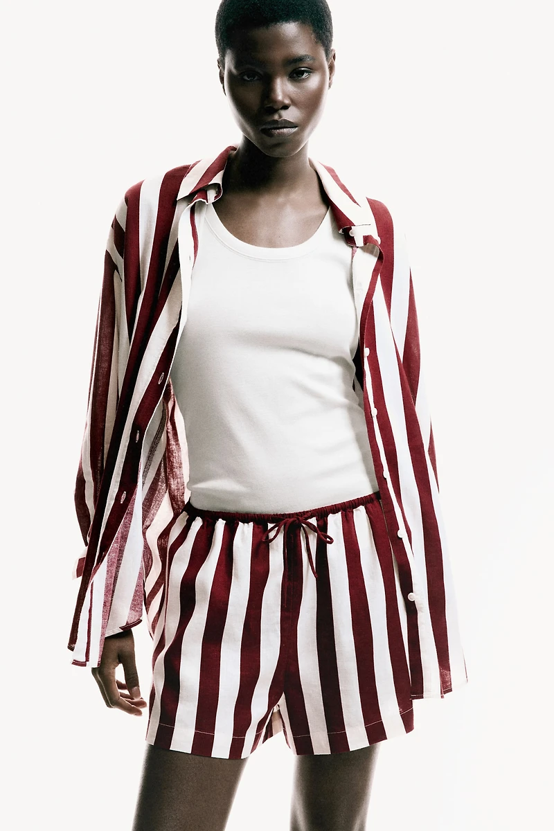 Oversized Linen-Blend Shirt