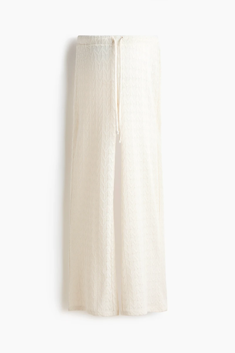 MAMA Pointelle-Knit Drawstring Pants