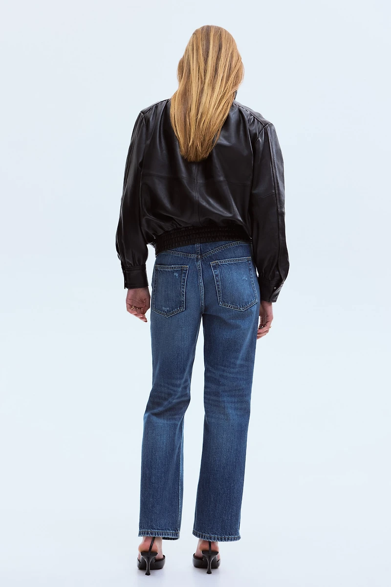 Straight High Waist Ankle Jeans
