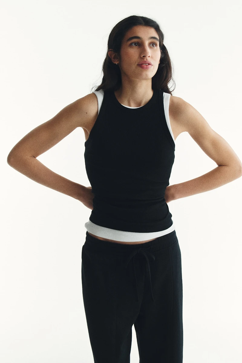 Ribbed Cotton Tank Top