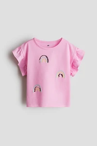 Sequined Cotton Top