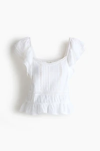MAMA Lace-trimmed Nursing Blouse