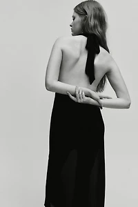 Robe maxi à encolure bénitier
