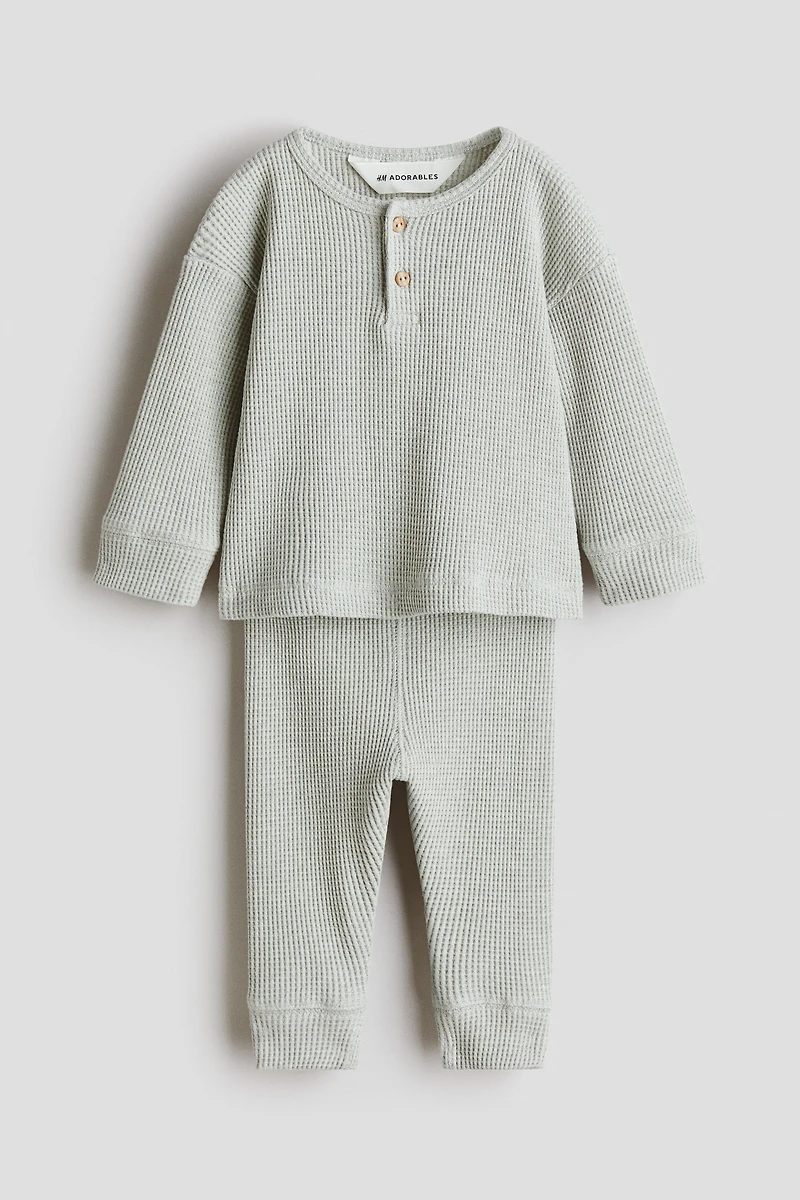 2-Piece Waffled Cotton Set