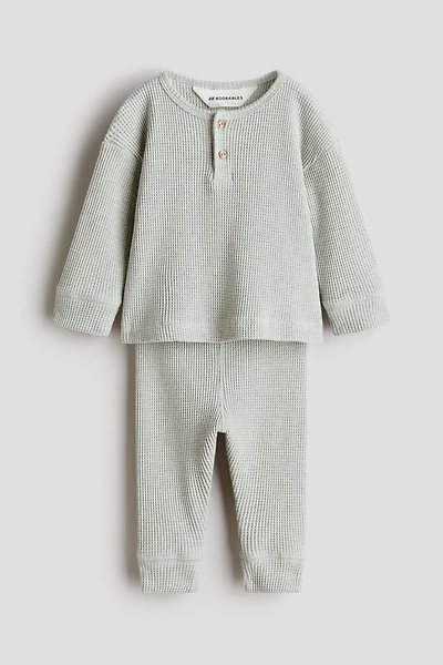 2-Piece Waffled Cotton Set