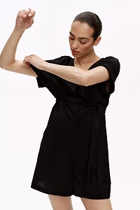 MAMA Crinkled Jersey Romper