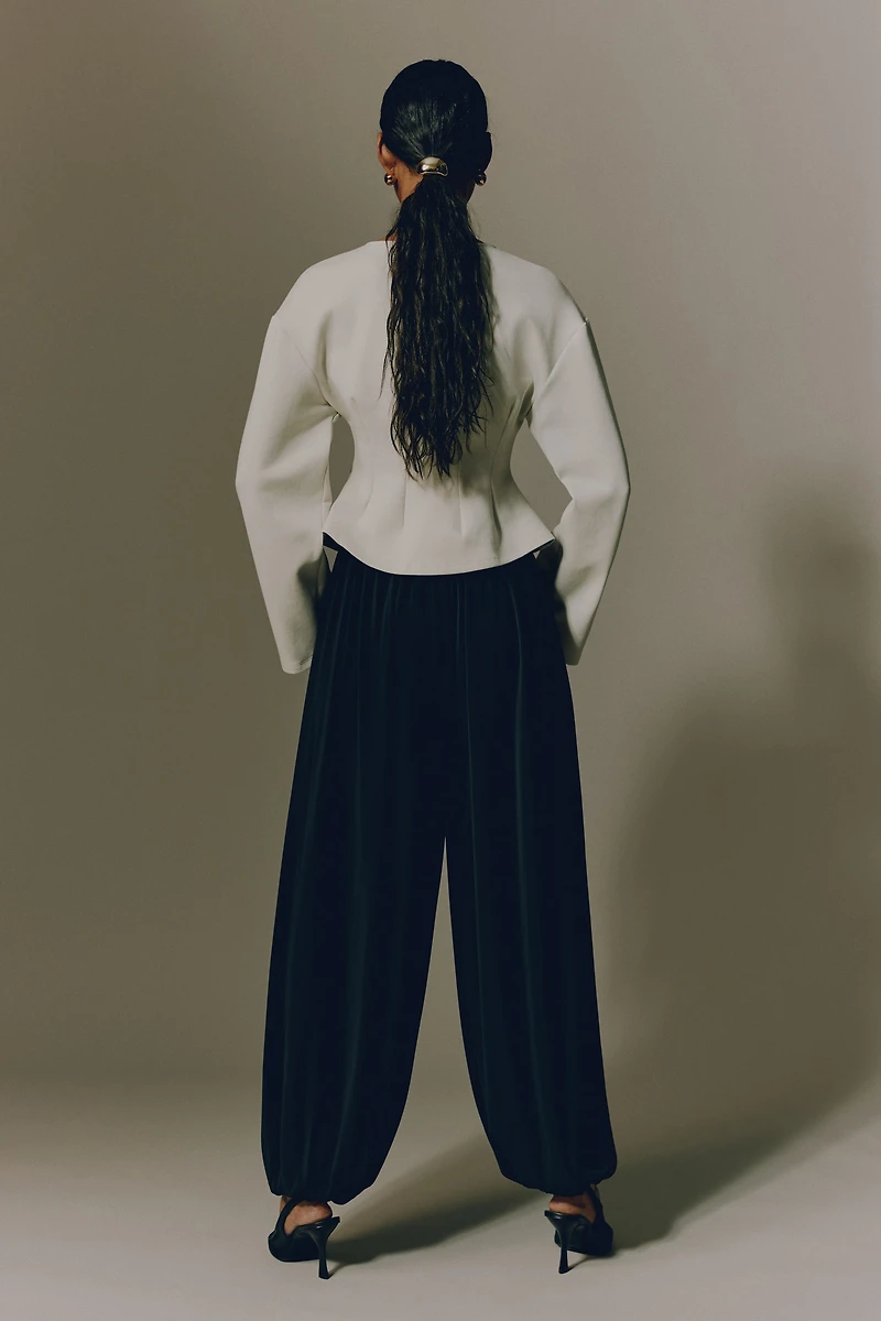 Fitted-Waist Interlock Top