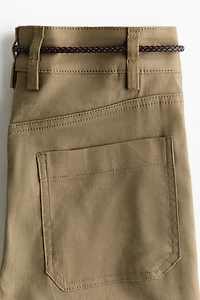 Linen-Blend Bootcut Pants