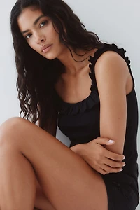Ruffle-Trimmed Tank Top