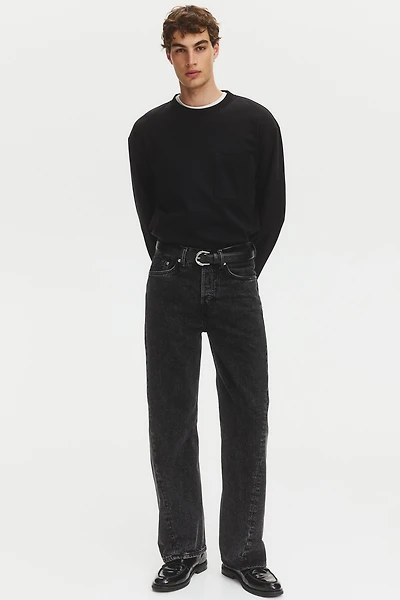 Loose-Fit Straight Twisted-Leg Jeans