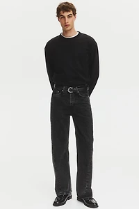 Loose-Fit Straight Twisted-Leg Jeans