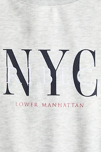 Sweatshirt with Text Motif
